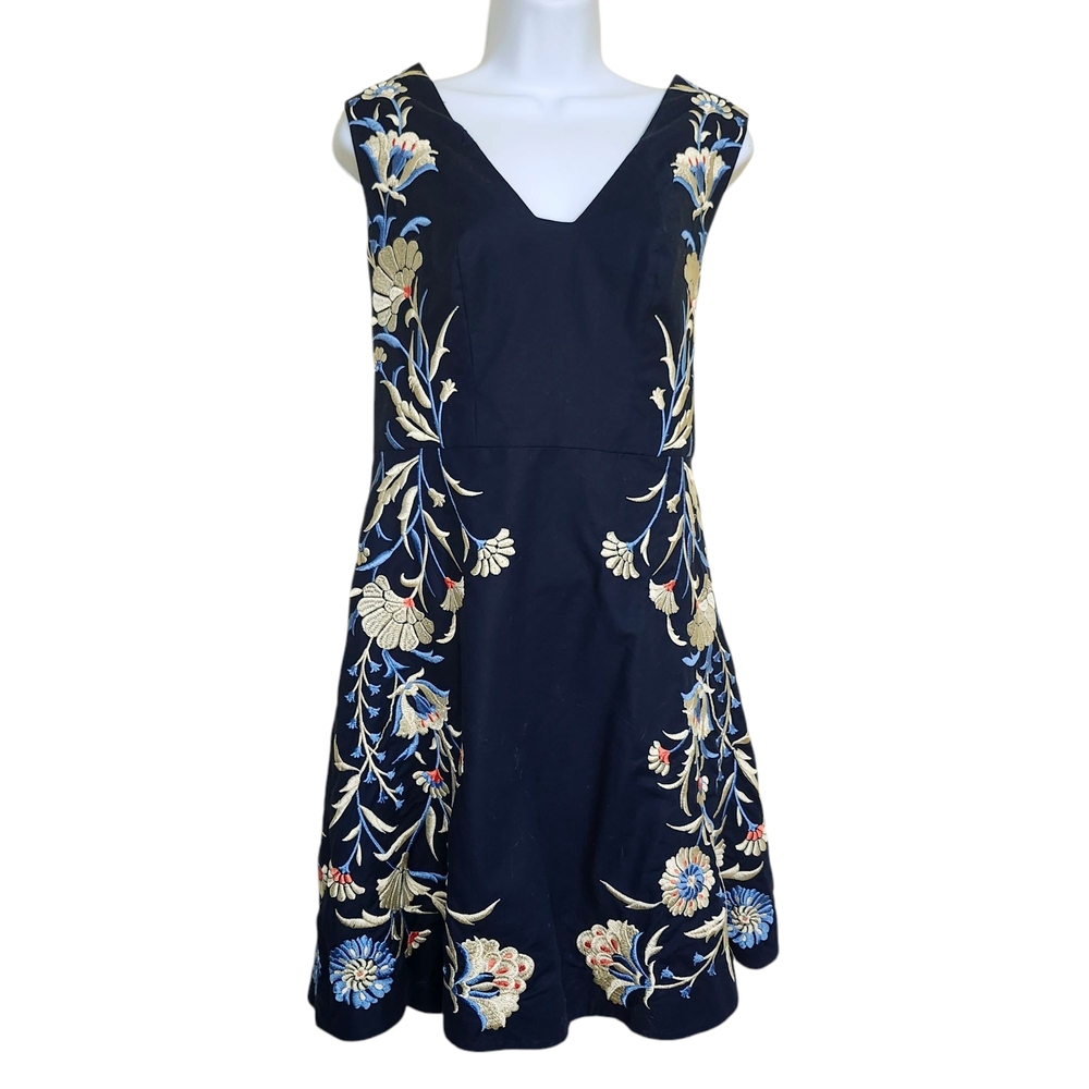 Moulinette Soeurs Navy Floral Mini Dress
